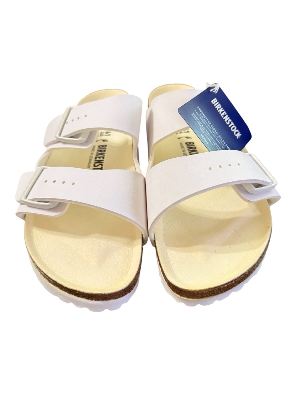 Birkenstock Arizona White Sandals EU 41 US Women’s 10 Men’s 8 NIB